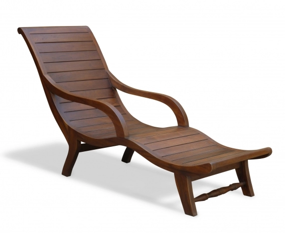 Capri Indoor Chaise Lounge Reclaimed Teak