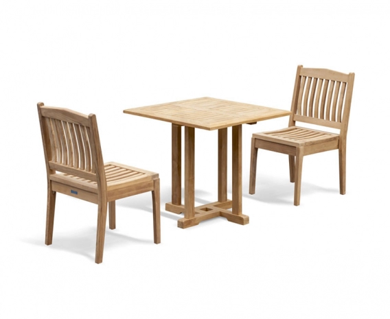 Canfield Square 80cm Table and 2 Hilgrove Chairs Set