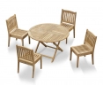 teak 4 seater dining set