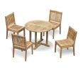 4 seater round teak garden dining set