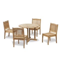 Canfield Round 1m Table and Hilgrove Chair Set