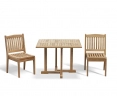 2 seater teak outdoor dining table and chairs set