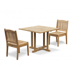 Canfield Square 1m Table and 2 Hilgrove Chairs Set