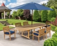 Brompton 6 Seater Extending Table 2-3m & Hilgrove Armchairs