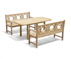 Carida 1.8m Table and Albemarle Benches Set