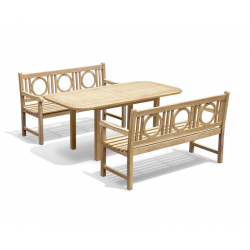 Carida 1.8m Table and Albemarle Benches Set