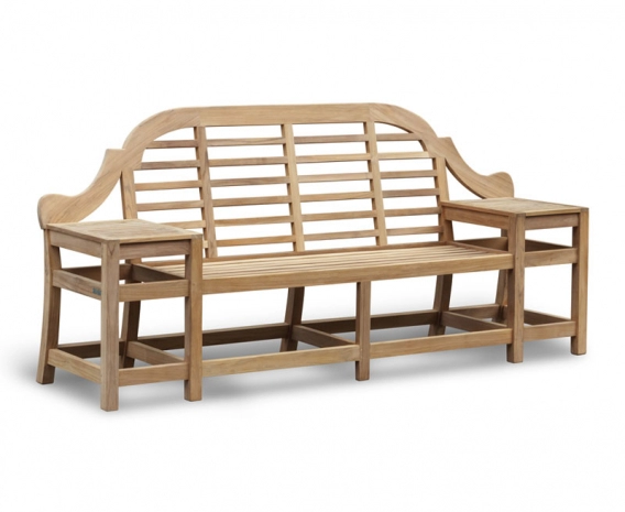 Cheltenham Teak Decorative Outdoor Bench – 2.27m