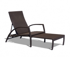 woven all weather wicker sun lounger
