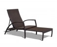 woven all weather wicker sun lounger