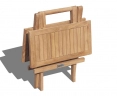 Folding square small outdoor garden picnic teak table