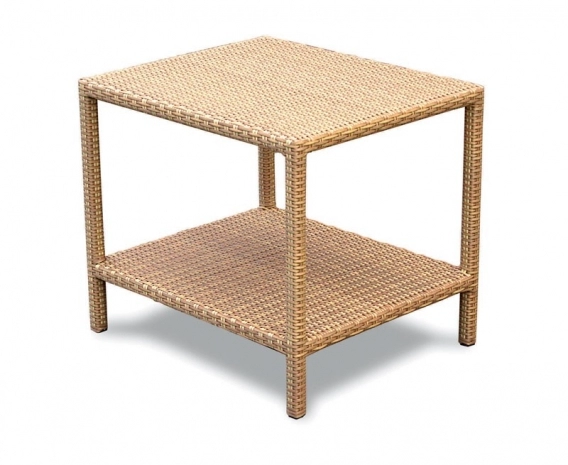 Riviera Rattan Garden Side Table, Wicker Occasional Table