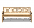 teak decorative lattice 1.8m 6ft outdoor garden bench