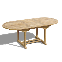 Brompton Extendable Teak Table, Single-Leaf - 1.5-2m