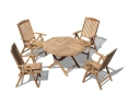 Suffolk Octagonal 1.2m Table & 4 Cheltenham Reclining Chairs
