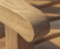 Henley Teak Curved Garden Bench with Arms