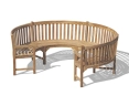 Henley Teak Circular Outdoor Bench with Arms