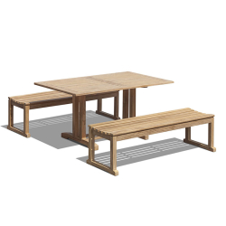 Belgrave 1.5m Table and Westminster Benches Set