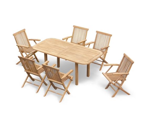 Carida 1.8m Table and Chester Armchair Set