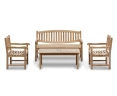 bench and chairs outdoor garden teak coffee dining set