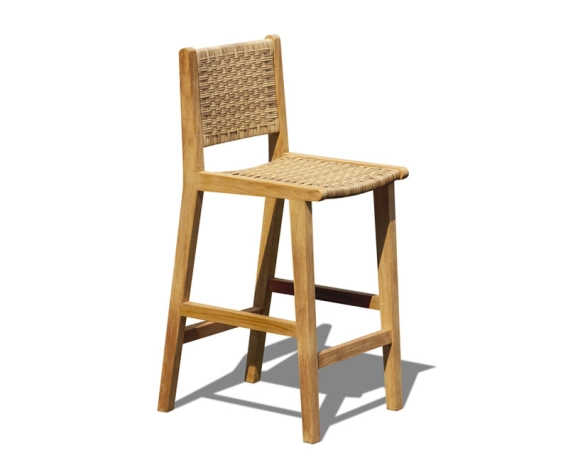 Tiga Teak & Woven Bar Chair