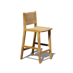Tiga Teak & Woven Bar Chair