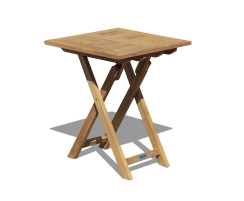 Suffolk Square Garden Table, Folding, Teak – 0.6m