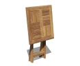Suffolk Square Garden Table, Folding, Teak – 0.6m