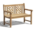 Princeton Chippendale Decorative Garden Bench – 1.2m