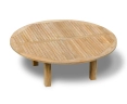 Titan 7ft Large Round Garden Table, Teak – 2.2m