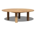 Titan 7ft Large Round Garden Table, Teak – 2.2m