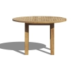 Titan Teak Round Outdoor Table, square leg – 1.2m