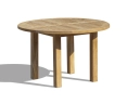 Titan Teak Round Outdoor Table, square leg – 1.2m