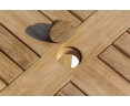 Titan Teak Round Outdoor Table, square leg – 1.2m