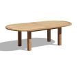 Titan Large Sturdy Oval Garden Table, square leg – 2.6m