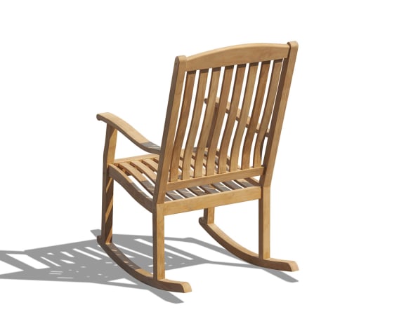 PHI VILLA Outdoor Rocking Chairs, Acacia Wood Rocker Chairs For