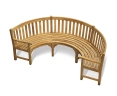 Henley Curved Teak Bench with arms