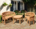 Wimbledon Teak Benches and Coffee Table Set