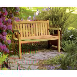 Windsor 2 Seater Teak Garden Bench, 4ft Park Bench – 1.2m