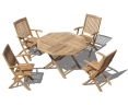 Suffolk 1.2m Octagonal Table and Bali Armchairs Set