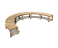 Teak Half Curved Backless Tree Seat - 3.48m