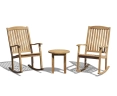 Teak Rocking Chair and Occasional Table Set