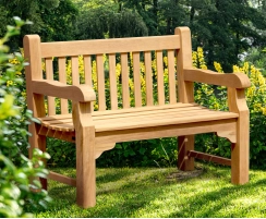 Balmoral 4ft Solid Teak Park Bench – 1.2m