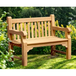 Balmoral 4ft Solid Teak Park Bench – 1.2m