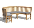Henley Semi-Circle Bench with Cushion, sold separately