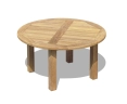 Hilgrove Round Teak Garden Coffee Table – 0.9m