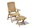 Bali Garden Reclining Chair with footrest, teak