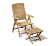 Bali Garden Reclining Chair with footrest, teak