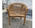 Teak Contemporary Garden Armchair - Used: Good