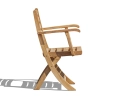 Suffolk Outdoor Wood Folding Chair, Teak