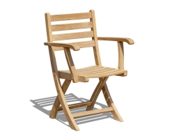 Suffolk Outdoor Wood Folding Chair, Teak